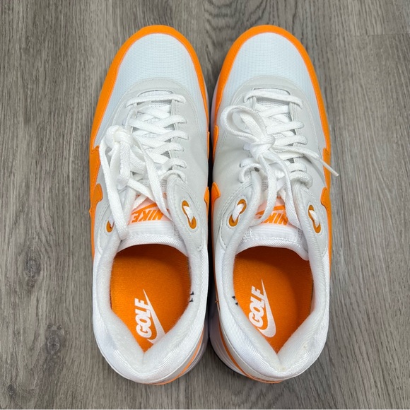 New Nike Air Max 1 ‘86 OG Mens Sz 11 Golf Shoes‎ White Ceramic Orange DV1403-118